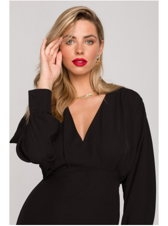 .K143 Undinėlės suknelė - juoda