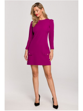 .K148 Trapecijos formos suknelė - ruby