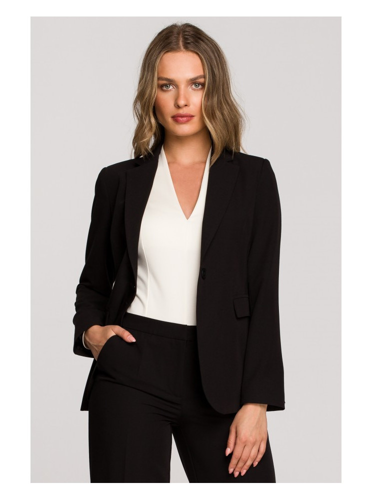 S310 Vienasagys švarkas "Keflavik" - juoda