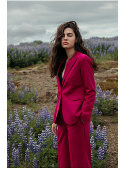 S310 Vienos sagos švarkas "Keflavik" - slyvų