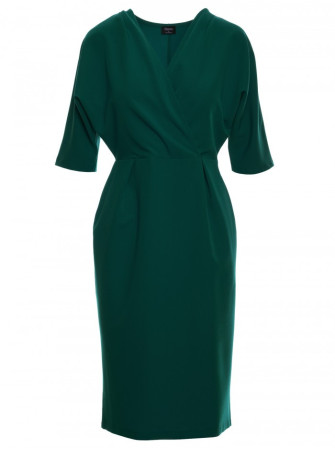 S313 Žalia suknelė-siaučiamas viršus - žalia