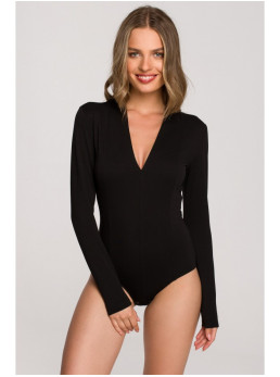 S327 Bodžiukas V formos iškirpte - juoda