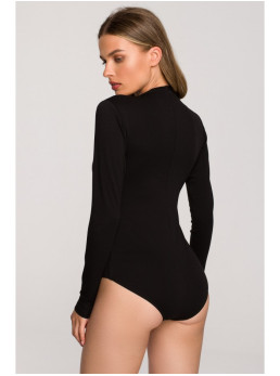 S327 Bodžiukas V formos iškirpte - juoda