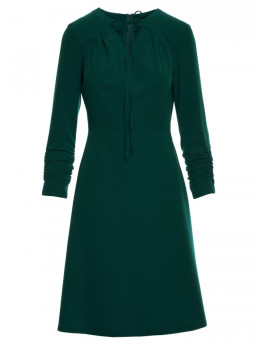 S325 Žaisminga suknelė su raišteliais - žalia