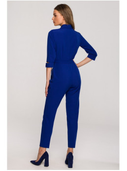 S316 Šaliko apykaklės kombinezonas - karališka mėlyna