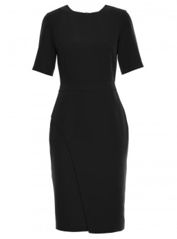 S317 Dvipusis siluetas - suknelė dėklas - juoda