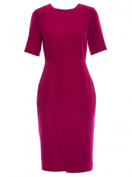 S317 Dvipusis figūrą pabrėžianti suknelė - slyvų