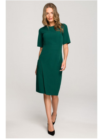 S317 Dvipusis žalias suknelė-švarkas - žalia