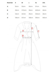 K086 Midi lenght dress with decorative buttons - black