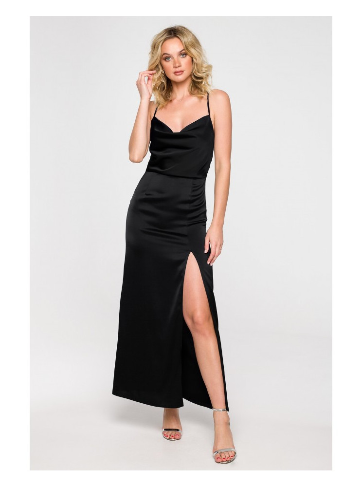 .K155 Ilga suknelė - juoda