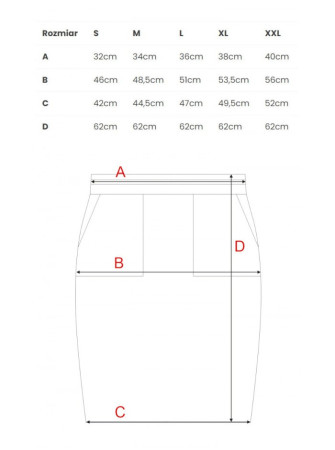 M728 Prigludęs sijonas su kišenėmis - juoda
