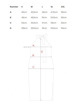 M736 Suknelė aukšta apykakle su raišteliu - juoda