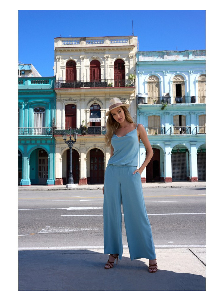 M737 Kombinezonas plonomis petnešėlėmis - agave