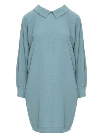 M740 Marškininė suknelė su dekoratyvine grandinėle - agave