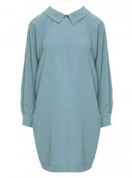 M740 Marškininė suknelė su dekoratyvine grandinėle - agave