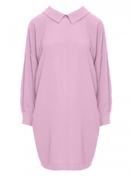 M740 Marškinių tipo suknelė su dekoratyvine grandinėle - crepe pink