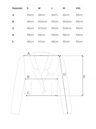 M745 Trumpas švarkelis - juoda