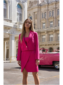 M745 Fuksijų trumpas švarkas - fuksijos