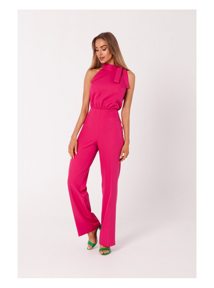 M746 Kombinezonas atvira nugara su raišteliu - fuksijos