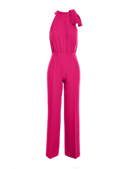 M746 Kombinezonas atvira nugara su raišteliu - fuksijos