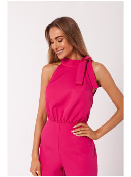 M746 Kombinezonas atvira nugara su raišteliu - fuksijos