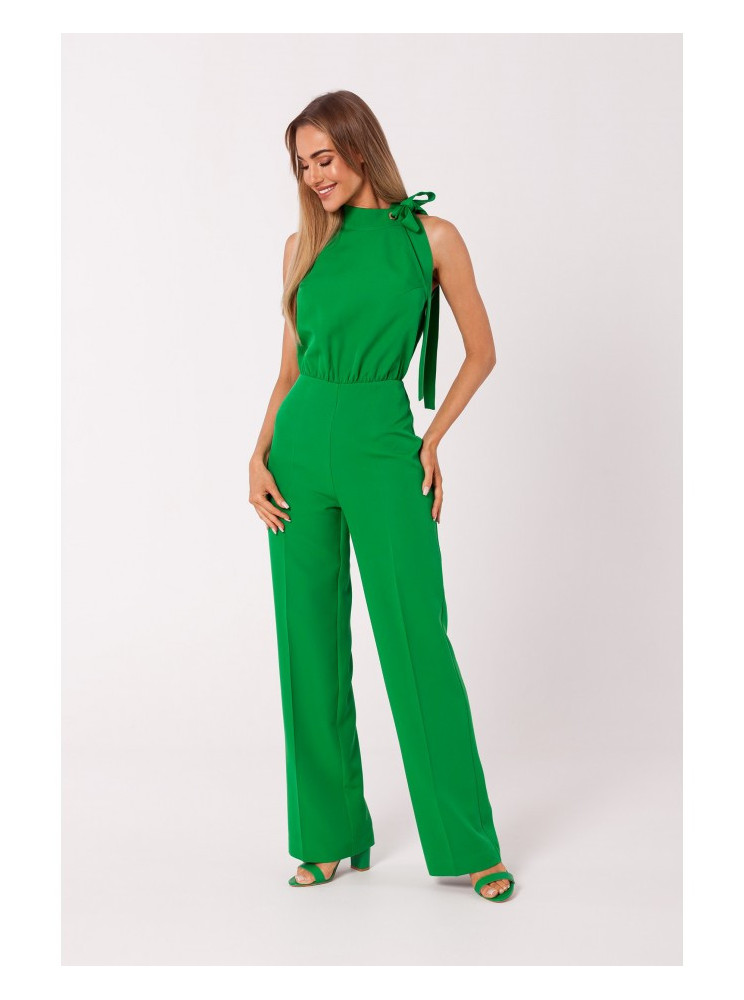 M746 Žalias kombinezonas su kaklo raišteliu - žalia