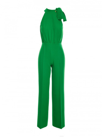 M746 Žalias kombinezonas su petnešėlėmis ir raišteliu - žalia