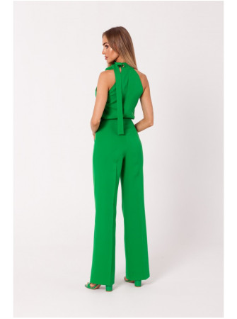 M746 Žalias kombinezonas su petnešėlėmis ir raišteliu - žalia