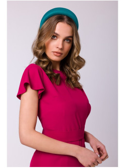 S336 Prigludusi suknelė su diržu - slyvų