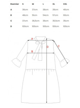 S337 Šifoninė suknelė su raiščiu po kaklu - spalva