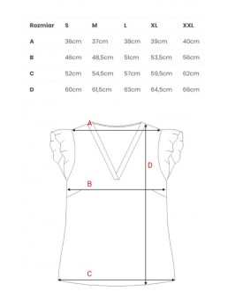 S344 Palaidinė su raukiniais rankovėmis - spalva