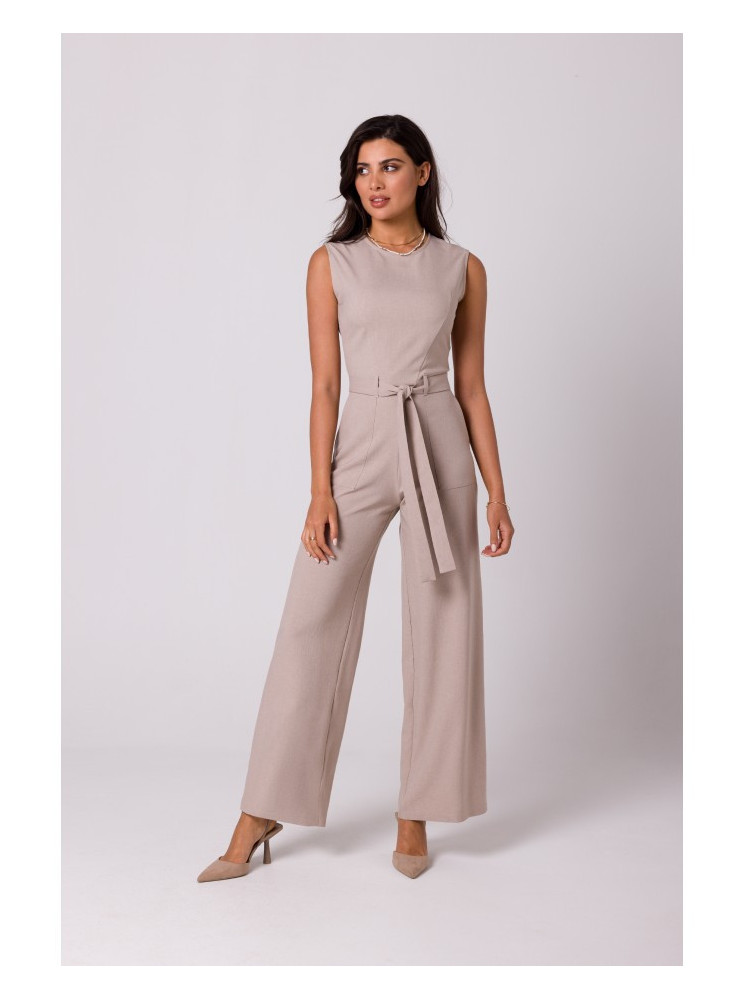 B256 Berankovis kombinezonas su kišenėmis - smėlio