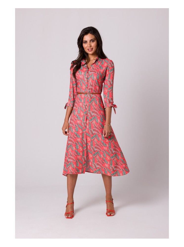 B259 Sukamoji marškinių tipo suknelė - spalva