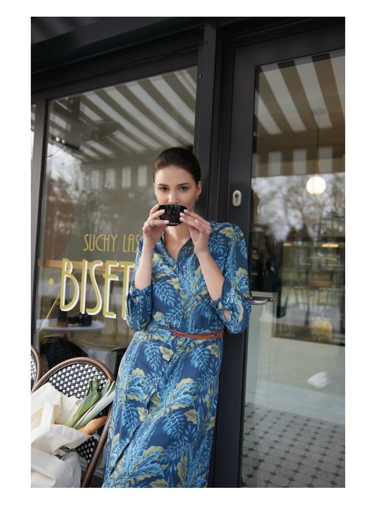 B259 Marškininė suknelė su sagomis - 2 modelis - spalva