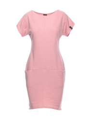 B050 Midi dress with in-seam pockets - powder