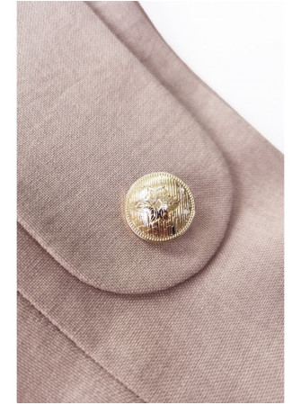 B265 Aukštu liemeniu platėjantis sijonas - smėlio