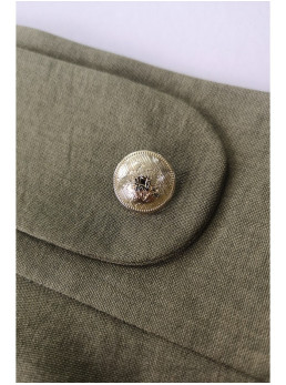 B265 Aukšto liemens platėjantis sijonas - alyvuogių