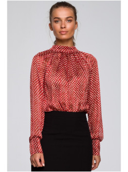 S235 Chiiffon blouse with a tie detail in the back - model 2