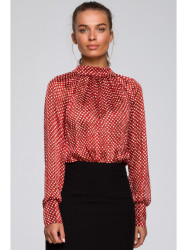 S235 Chiiffon blouse with a tie detail in the back - model 2