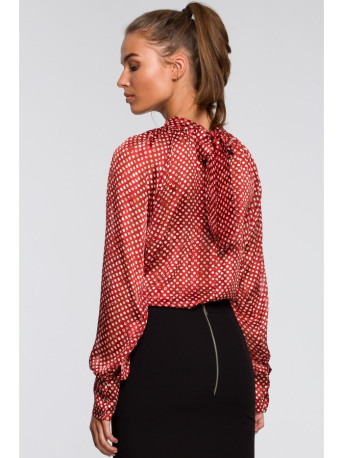 S235 Chiiffon blouse with a tie detail in the back - model 2