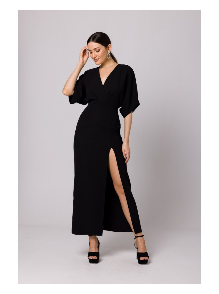 .K163 Ilgas suknelė - juoda