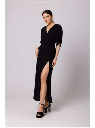 .K163 Ilga suknelė - juoda