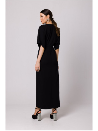 .K163 Ilgas suknelė - juoda