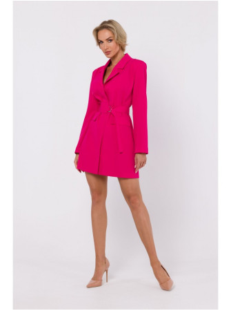 M749 Švarkelio tipo suknelė su diržu - rožinė