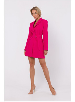 M749 Švarkelio tipo suknelė su diržu - rožinė