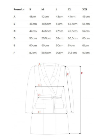 M750 Raštuotas švarkas-suknelė su diržu - spalva