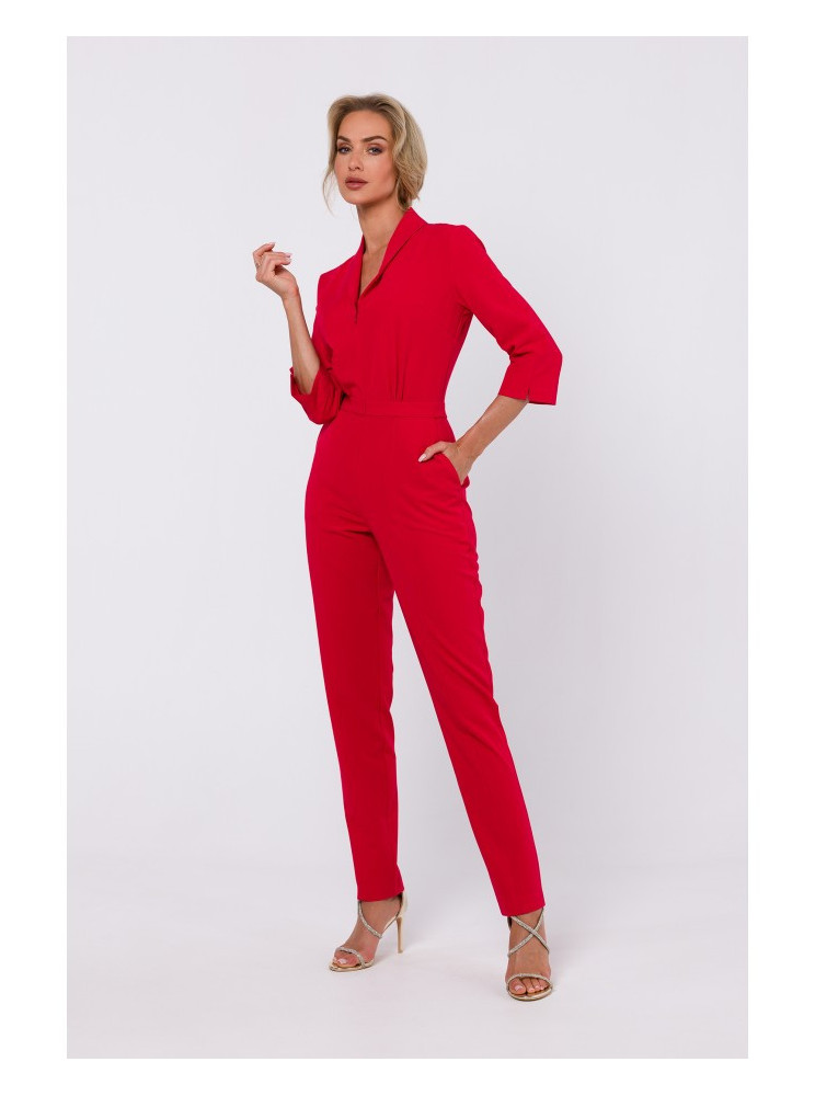 M751 Kombinezonas su šaline apykakle - raudona