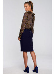 S235 Chiiffon blouse with a tie detail in the back - model 3