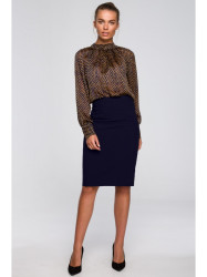 S235 Chiiffon blouse with a tie detail in the back - model 3