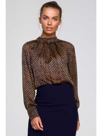 S235 Chiiffon blouse with a tie detail in the back - model 3